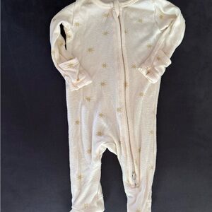 Angel Dear Cream and Gold Star Kids Footie